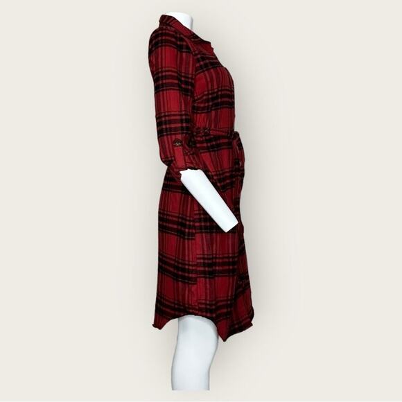 NWT | Madison + Hudson | Plaid Shirt Dress | Black/Red | Medium - Picture 2 of 12